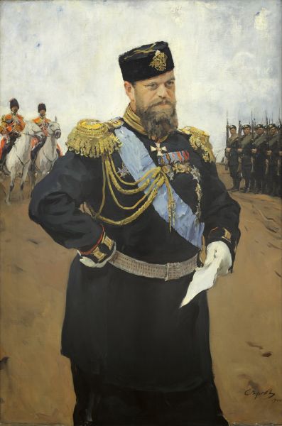Серов В.А. Портрет Александра III с рапортом в руках. 1900