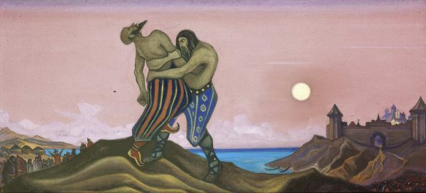 Рерих Н.К. Единоборство Мстислава с Редедей. 1943 Рерих Н.К. Единоборство Мстислава с Редедей. 1943
