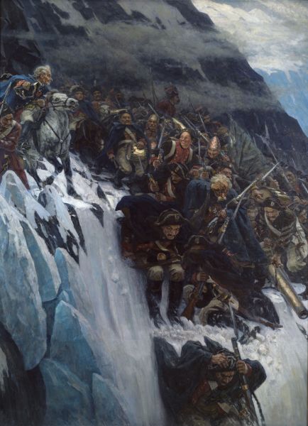 Суриков В.И. Переход Суворова через Альпы в 1799 году. 1899 Суриков В.И. Переход Суворова через Альпы в 1799 году. 1899