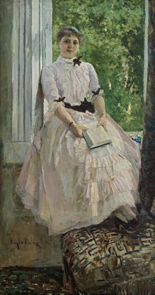 Коровин К.А. Портрет артистки Т.С. Любатович. 1880-е Коровин К.А. Портрет артистки Т.С. Любатович. 1880-е