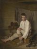 Венецианов А.Г. Крестьянский мальчик, надевающий лапти. Между 1823 и 1826