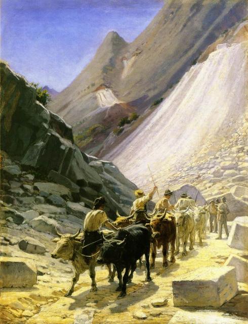 Ге Н.Н. Перевозка мрамора в Карраре. 1868. Ге Н.Н. Перевозка мрамора в Карраре. 1868.