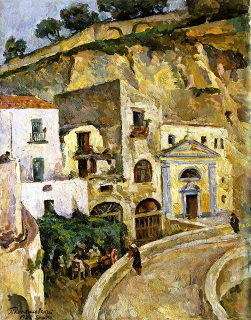 Кончаловский П.П. Сорренто. Могила Сильвестра Щедрина. 1924. Кончаловский П.П. Сорренто. Могила Сильвестра Щедрина. 1924.