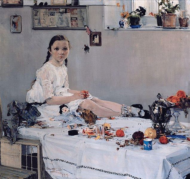 Н.И. Фешин. Портрет Вари Адоратской. 1914