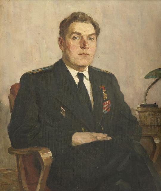 Фролов С.К. Портрет Героя Советского Союза Р.С.Демидова. 1979 Фролов С.К. Портрет Героя Советского Союза Р.С.Демидова. 1979