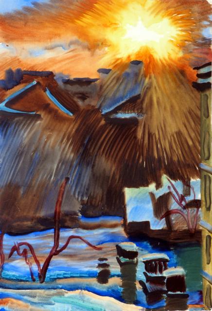 Конашевич В. М. Ленинград. Утро. 1941 Конашевич В. М. Ленинград. Утро. 1941