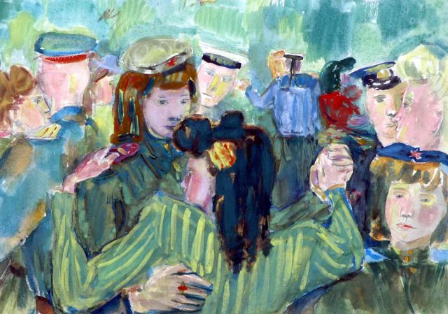 Криммер Э.М. Танцы. Из серии "Бал победителей". 1945 Криммер Э.М. Танцы. Из серии "Бал победителей". 1945