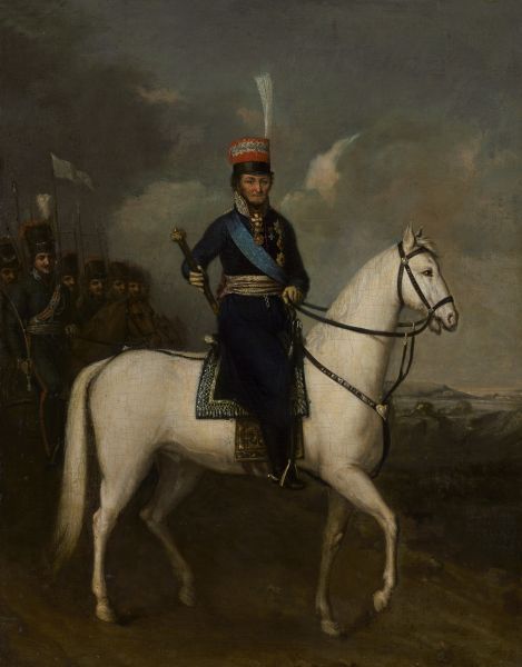 Портрет графа Матвея Ивановича Платова на коне. 1810-е
