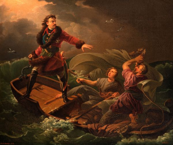 Коцебу А.Е. Подвиг Петра I во время бури. 1832